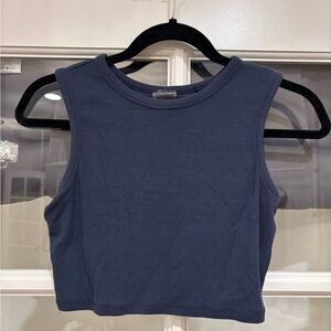 Unlabeled Navy Blue Sleeveless Women's Top